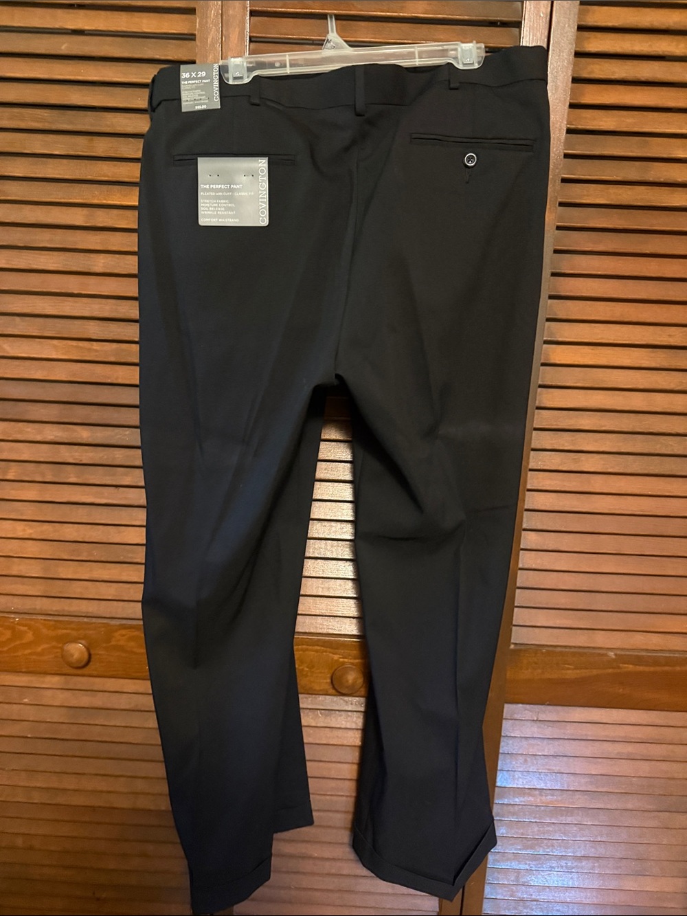 Covington Black Men's Dress Pants - Straight Leg
